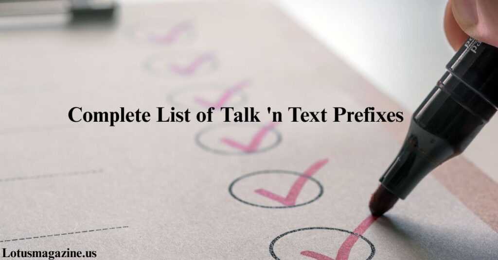 Complete List of Talk 'n Text Prefixes